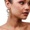 SOHI Women's Pearl White Party Drop Earrings - 4 of 4