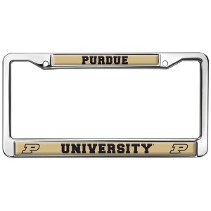 Purdue University School Logo Full Size Standard License Plate Metal Frame - 1 of 4