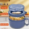 Itopfox Unbreakable Microwave Soup Mugs with Lids and Handles, Microwave Ramen Bowl for Soup, Instant Noodles, Oatmeal, Gumbo, Salad, Sapphire Blue - 4 of 4