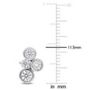 CREATED FOREVER | Sterling Silver 1 CT TW Lab-Grown Diamond Cluster Stud Earrings - 3 of 4