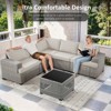 Outdoor Sectional Sofa Patio Furniture Sets with Thickened Cushions - 4 of 4