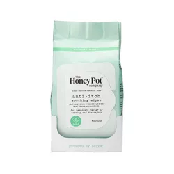 The Honey Pot Anti-Itch Wipe with 1% Pramoxine - 30ct