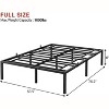 Heavy Duty Full Size Metal Bed Frame Steel Platform with Reinforced Slat Support, No Box Spring Needed, Ultra Quiet with Underbed Storage Space - 2 of 4