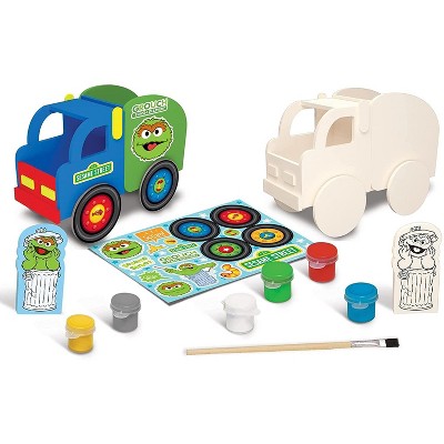 MasterPieces Inc Sesame Street Garbage Truck Wood Paint Kit