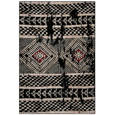 Adirondack Adr241 Power Loomed Area Rug Black Ivory 6 X9   GUEST 9f9de81d 22f6 4d66 9ff7 539a9f137016