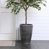 LuxenHome 17" H Ceramic Tall Planter Indoor Outdoor Large Plant Pot with Drainage Hole and Plug Modern Sea Gray Glazed Flower Pot Planter - 2 of 4