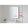 Elegant Lighting Helios 30in x 40in Hardwired LED mirror with touch sensor and color changing temperature 3000K/4200K/6400K - 3 of 4