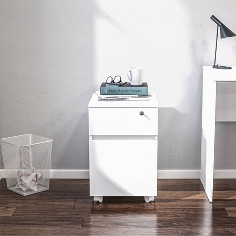 Two Drawer Filing Cabinet Antique White - Buylateral : Target