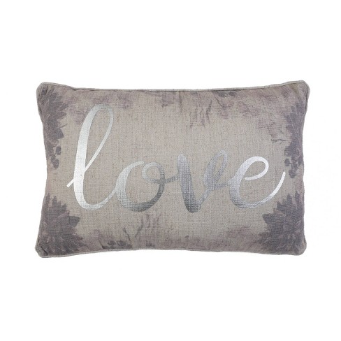 Lynette Love Lumbar Throw Pillow White Pink Dcor Therapy Target
