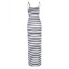Coolmee Women's Summer Maxi Dress Floral Bodycon Spaghetti Strap Sleeveless Long Dresses - 3 of 4