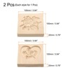 Unique Bargains Wooden 3D Carved Smooth Vintage Baking Cookie Biscuit Mould 2 Pcs - 2 of 4