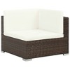 vidaXL Patio Sofa Set Set of 6 Brown Poly Rattan Large Modular - 3 of 4