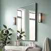 Wooakway Metal Bathroom/Vanity Mirror Modern Accent Mirror for Living Room Bathroom Bedroom Entryway Black/Gold/Silver - 2 of 4