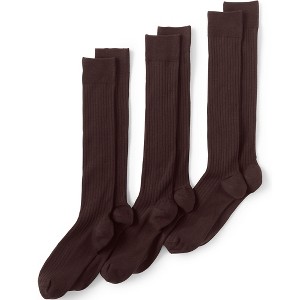 Lands' End Men's Seamless Toe Over the Calf Rib Dress Socks 3-pack - 1 of 2