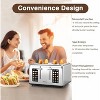 Mecity 4-Slice Smart Toaster - Touch Screen Control, Dual Panel, 4 Wide Slots, Stainless Steel (Pearl Grey/Matte Black) - 2 of 3