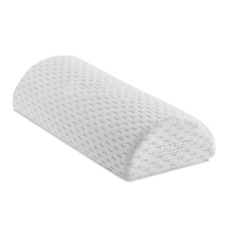 Bolster Pillow for Legs, Knees, Lower Back Memory Foam Half Moon Pillow  Semi Roll Pillow as Under Knee Pillow, Leg Rest Pillow