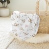 Sweet Jojo Designs Girl Swaddle Baby Blanket Deer Floral Pink Green and White - 4 of 4