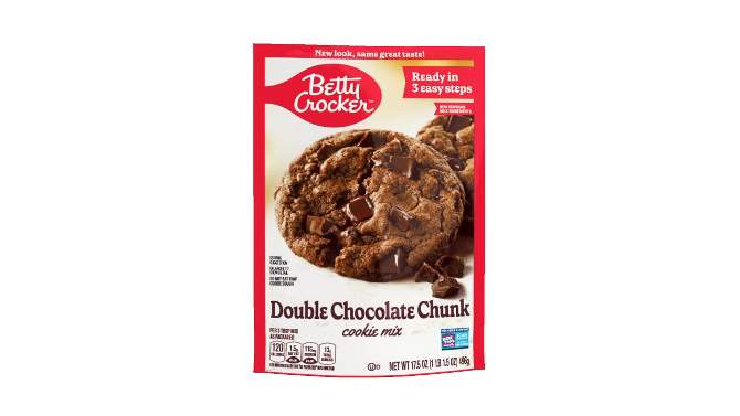 Betty Crocker Double Chocolate Chunk Cookie Mix - 17.5oz, 2 of 12, play video