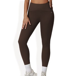 Anna-Kaci Active Women's High Waist Full Length Leggings with Ribbed Waistband - 1 of 4