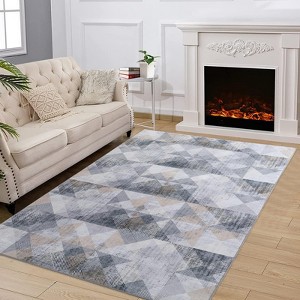 Indoor Carpet Non-Shedding Floor Cover Kids Room Comfort Rug for Dining Room Laundry Bedroom Kitchen Dorm Diamond - 1 of 4