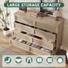 47 Inch 8 Drawer Dresser Farmhouse Chest of Drawers, Modern Wooden Dresser, Chest with Drawers, for Bedroom, Living Room, Beige - 3 of 4