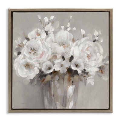 Stupell Industries White Flower Bunches, 25" x 25"
