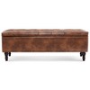 Arceso 51 Inch  Bedroom Bench，Fabric Upholstered Entryway Bench with Wooden Legs, Bench for Bedroom, Entryway, Living Room - 2 of 4