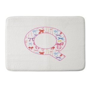 Deny Designs April Lane Art Fancy Bow Monogram Memory Foam Bath Mat - 1 of 4