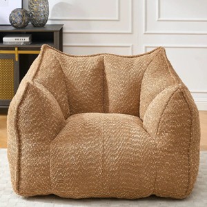 Soft Bean Bag Chair With High Resilience Foam Core,Bean Bag Chair For Adults,Lazy Sofa,Single Sofa,Bean Bag Chair Sofa-Cuddlewood - 1 of 4