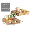 Vintiquewise Rustic Wooden Pallet Display Stand Natural Wood Riser for Home Decor, Table Centerpiece, Candle, Dessert, Plant, DIY, Party, Event - 4 of 4