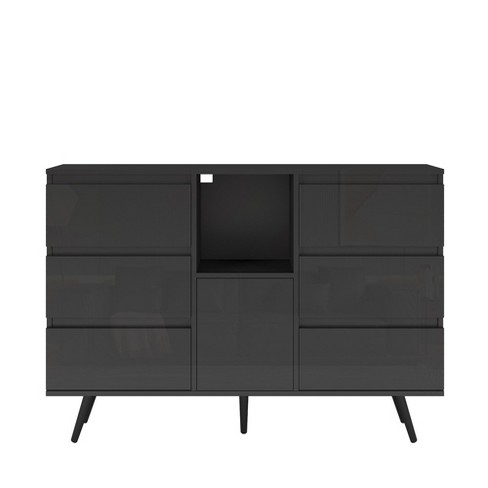 Sideboard Buffet Cabinet High Gloss Storage Cabinet With LED Light Modern Kitchen Cupboard For Living Room Dinning Room - image 1 of 4