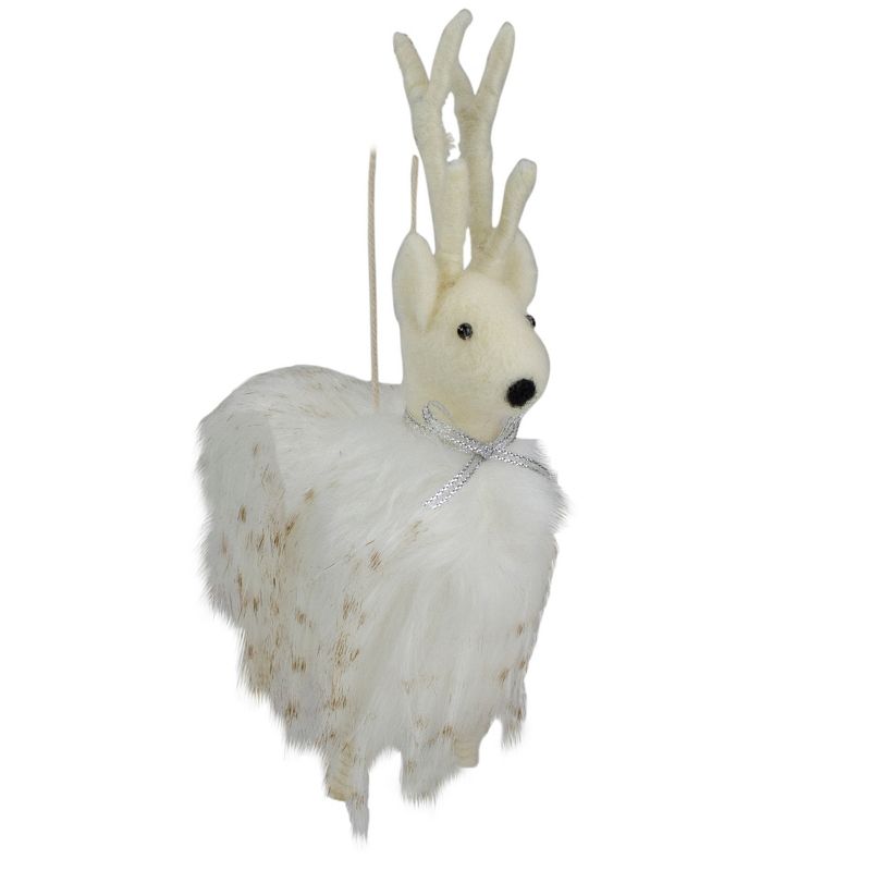 Northlight 8" White and Beige Reindeer Christmas Ornament, 2 of 4