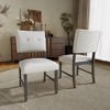 CAVINAS Polyester Armless Living Room Chairs Set of 4,Dining Chairs with Hand-Tufted Pull-Tab Backrests for Dining Room,Kitchen - 2 of 4