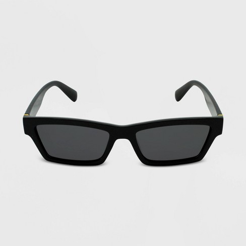 Black oblong sunglasses for men NOS 90's punk era