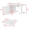 Famapy White Home Office Desk with Electric Lift Top Wrting Desk - 4 of 4