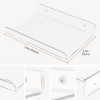 Unique Bargains Acrylic Floating Storage Display Wall Shelves for Bathroom Bedroom - 2 of 4