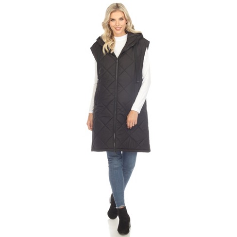 Sebby Women's Long Puffer Vest