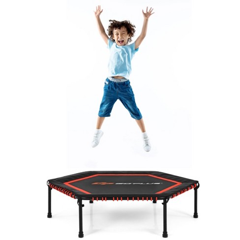 Costway 40 Foldable Adjustable Trampoline Fitness Rebounder With  Resistance Bands Home Gym Red : Target