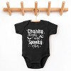 The Juniper Shop Chunky Thighs and Spooky Vibes Baby Short Sleeve Bodysuit - 24M - Black - 2 of 4