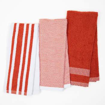 Sloppy Chef Yarn Dyed Kitchen Towels (Pack of 6), 16x26, Striped, Cotton