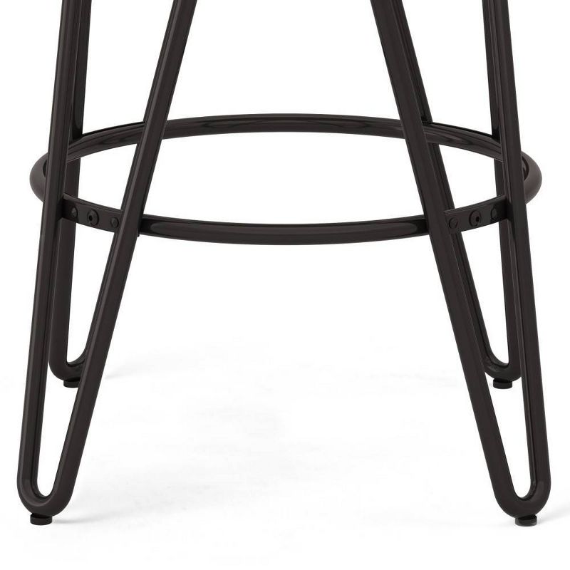 Kendall Metal Barstool with Wood - WyndenHall, 6 of 9