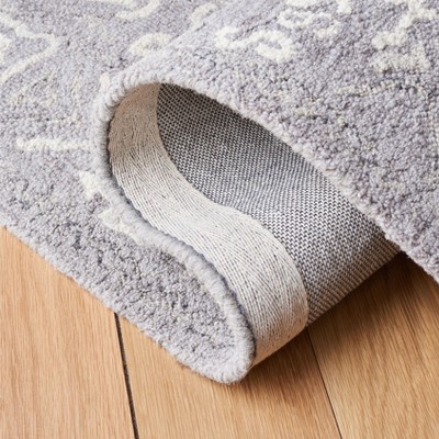 Ivory and Gray Handmade Wool Tufted Area Rug