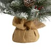 2ft Nearly Natural Pre-Lit Flocked Artificial Christmas Tree: Indoor Decor, Burlap Base - 4 of 4