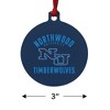 Northwood University Timberwolves Logo Aluminum Holiday Christmas Tree Ornament - 3 of 4
