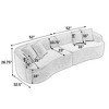 Kumasinova Modern Minimalist Lazy Sofa, Lamb's Wool Fabric Curved Modular Sectional Sofa, No Assembly, High-Density Foam, Couch for Living Room - 4 of 4