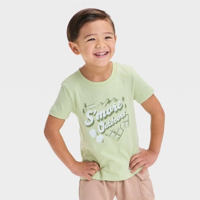 Toddler Boys' Short Sleeve S'mores Outdoors Graphic T-Shirt - Cat & Jack™ Green