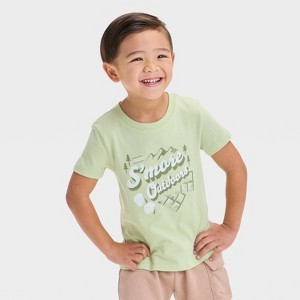 Toddler Boys' Short Sleeve S'mores Outdoors Graphic T-Shirt - Cat & Jack™ Green - 1 of 4