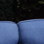 blue cushion/gray wicker