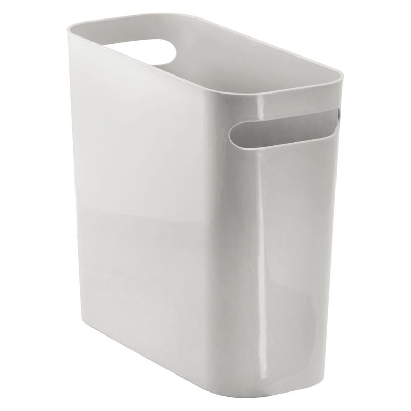 mDesign Plastic Small 1.5 Gal./5.7 Liter Trash Can with Built-In Handles, 1 of 7