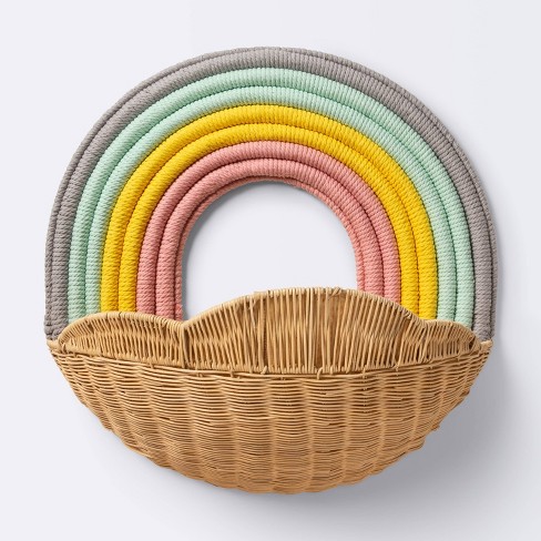 Woven Wood Medium Round Basket